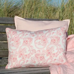 Chic Antique Kissenbezug Aix Paisley Rosa Weiß 35x50 cm