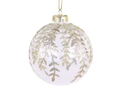 Chic Antique Klare Weihnachtskugel mit Glitzer