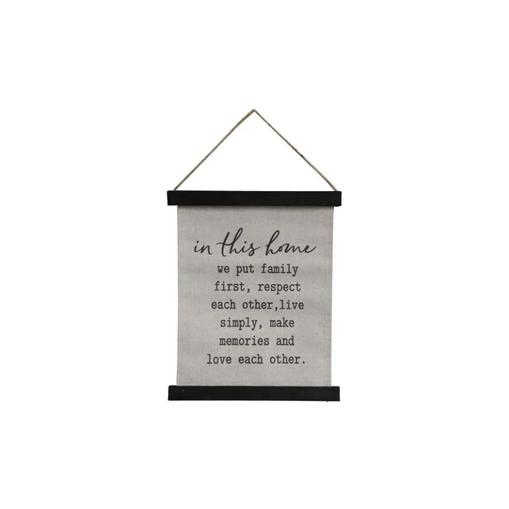 Chic Antique Kleine Leinwand mit Text zum Aufhängen