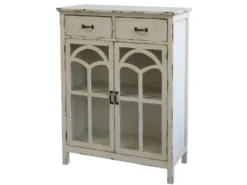 Chic Antique Kommode mit gebogener Glastür