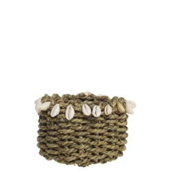Chic Antique Korb geflochten mit Muscheln