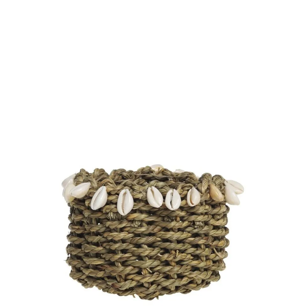 Chic Antique Korb geflochten mit Muscheln