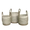 Chic Antique Korbset aus getrocknetem Gras