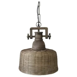 Chic Antique Lampe aus Rattangeflecht