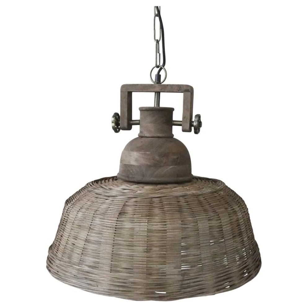 Chic Antique Lampe aus Rattangeflecht