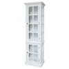 Chic Antique Landhaus Vitrinenschrank Marseille mit 2 Türen und Regalen