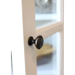 Chic Antique Landhaus Vitrinenschrank Marseille mit 4 Türen und 4 Schubladen