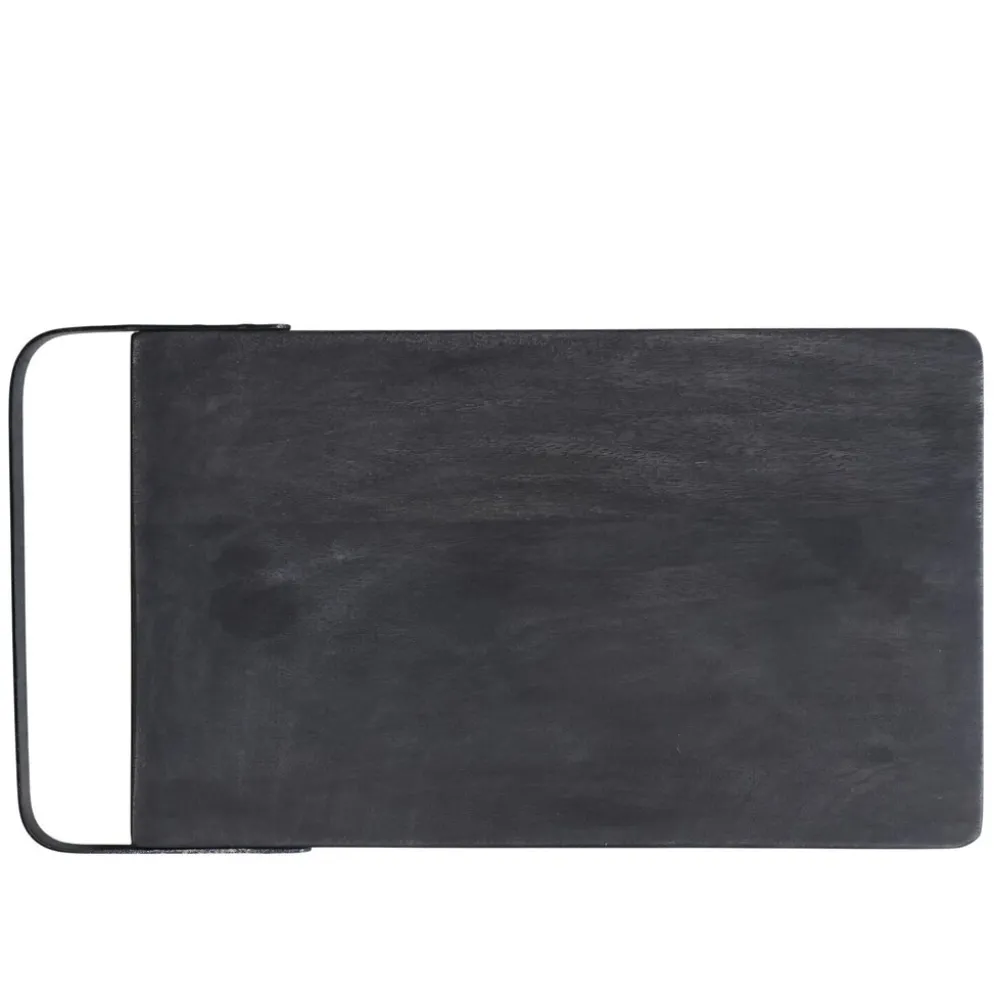 Chic Antique Laon Tapasbrett Mangoholz mit Eisen Henkel