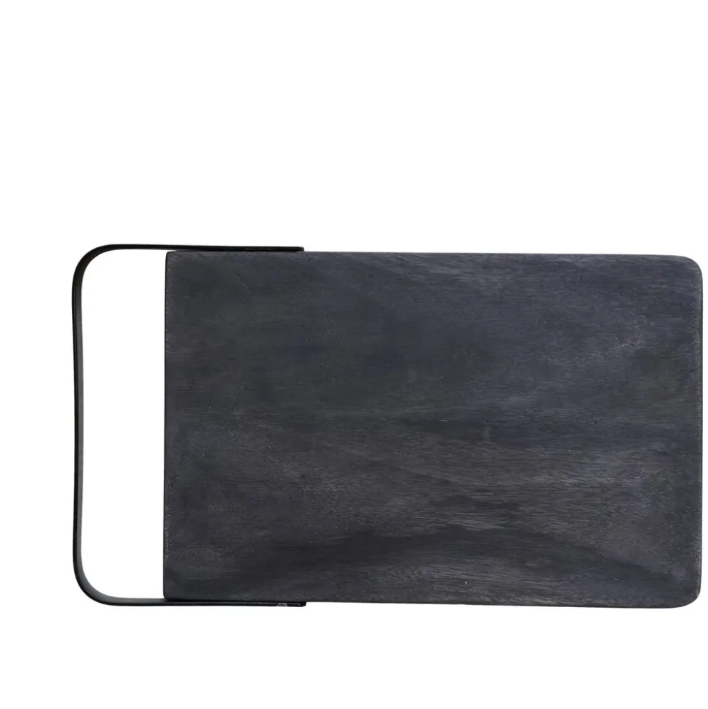 Chic Antique Laon Tapasbrett Mangoholz mit Eisen Henkel