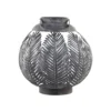 Chic Antique Laterne aus Eisen mit Blattdekor