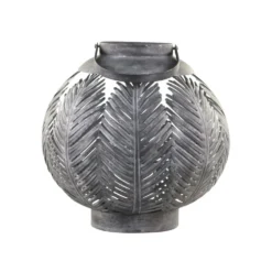 Chic Antique Laterne aus Eisen mit Blattdekor