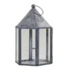 Chic Antique Laterne mit Blumenmuster sechseckig