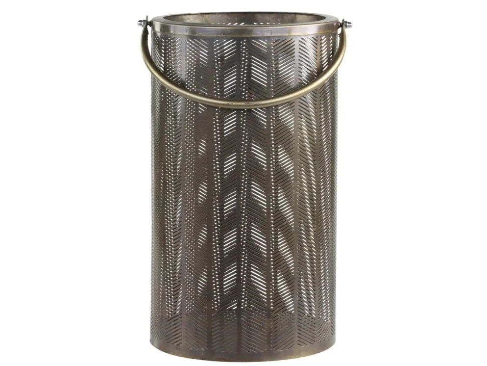 Chic Antique Laterne mit Fischgräten Muster