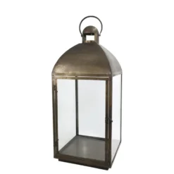 Chic Antique Laterne mit geschwungenem Dach Antik Messing