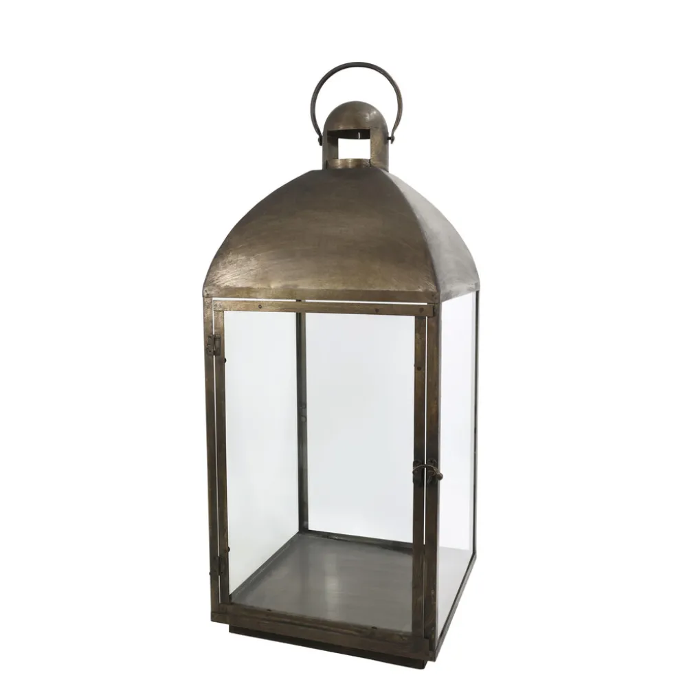 Chic Antique Laterne mit geschwungenem Dach Antik Messing