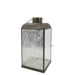 Chic Antique Laterne mit Spiegeldekor Antik Messing