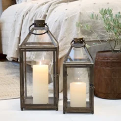 Chic Antique Laterne Vintage Antik Messing