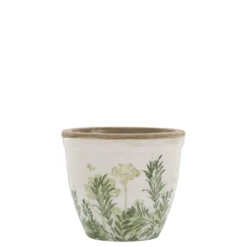 Chic Antique Laval Übertopf mit Blumendruck