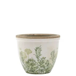 Chic Antique Laval Übertopf mit Blumendruck