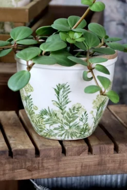 Chic Antique Laval Übertopf mit Blumendruck