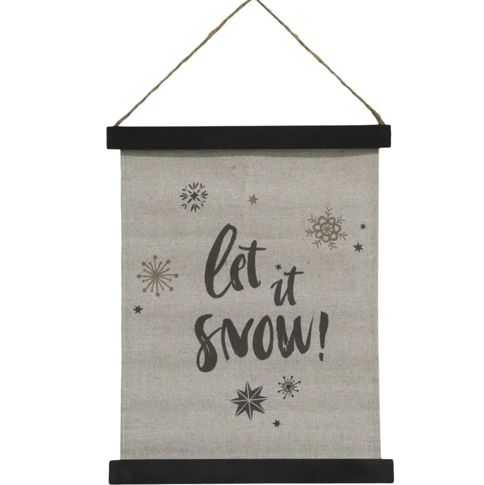 Chic Antique Leinwandbild Let It Snow