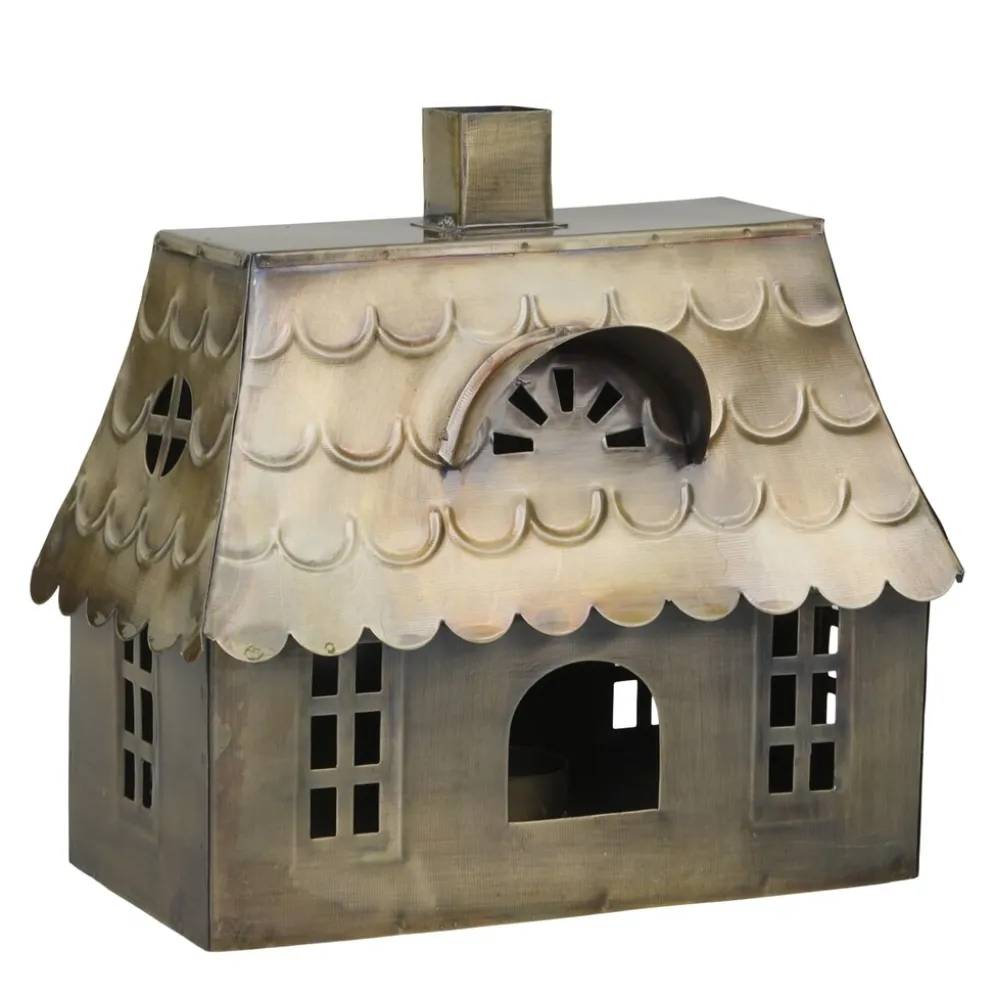 Chic Antique Lichthaus Doppelhaus aus Metall