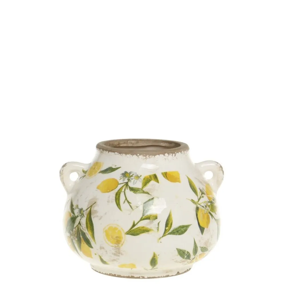 Chic Antique Limone Blumentopf mit Henkeln