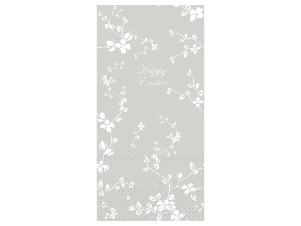 Chic Antique Längliche Serviette mit Blumen Happy Easter