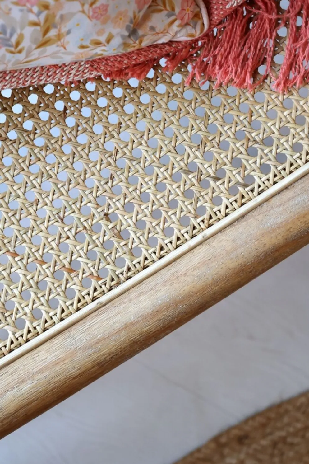 Chic Antique Loungesessel Rennes aus Rattan und Gummibaumholz