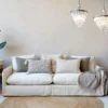 Chic Antique Malo Leinensofa mit 5 Kissen – Französischer Landhausstil