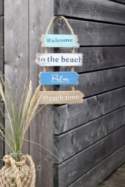 Chic Antique Maritimes Willkommensschild im Shabby Chic