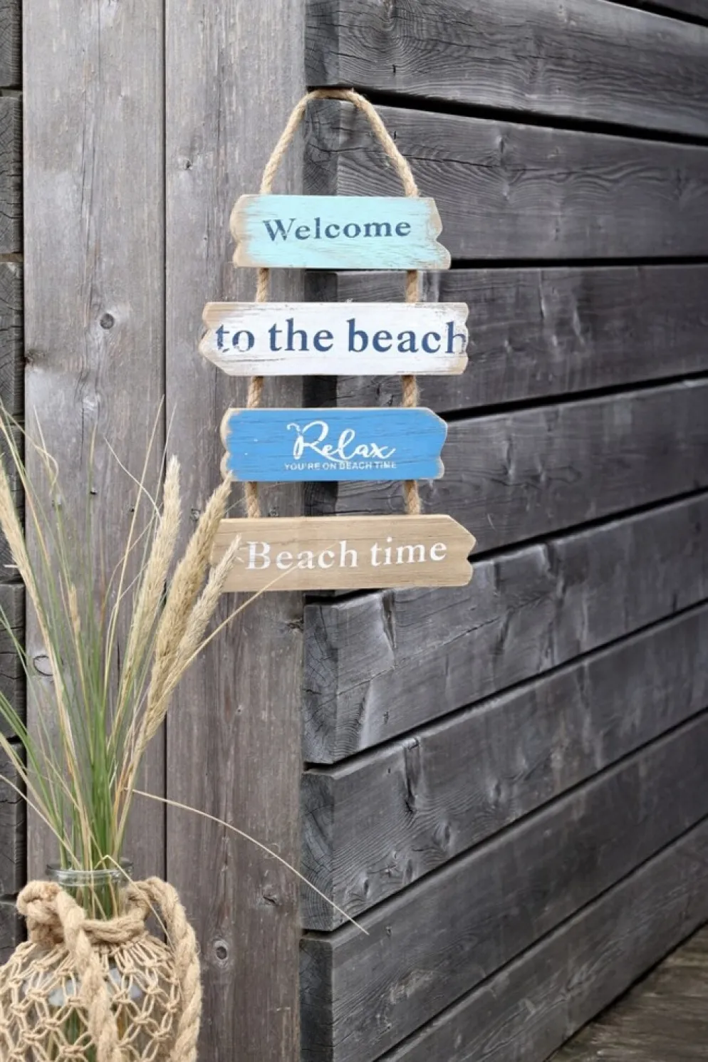 Chic Antique Maritimes Willkommensschild im Shabby Chic