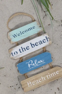 Chic Antique Maritimes Willkommensschild im Shabby Chic