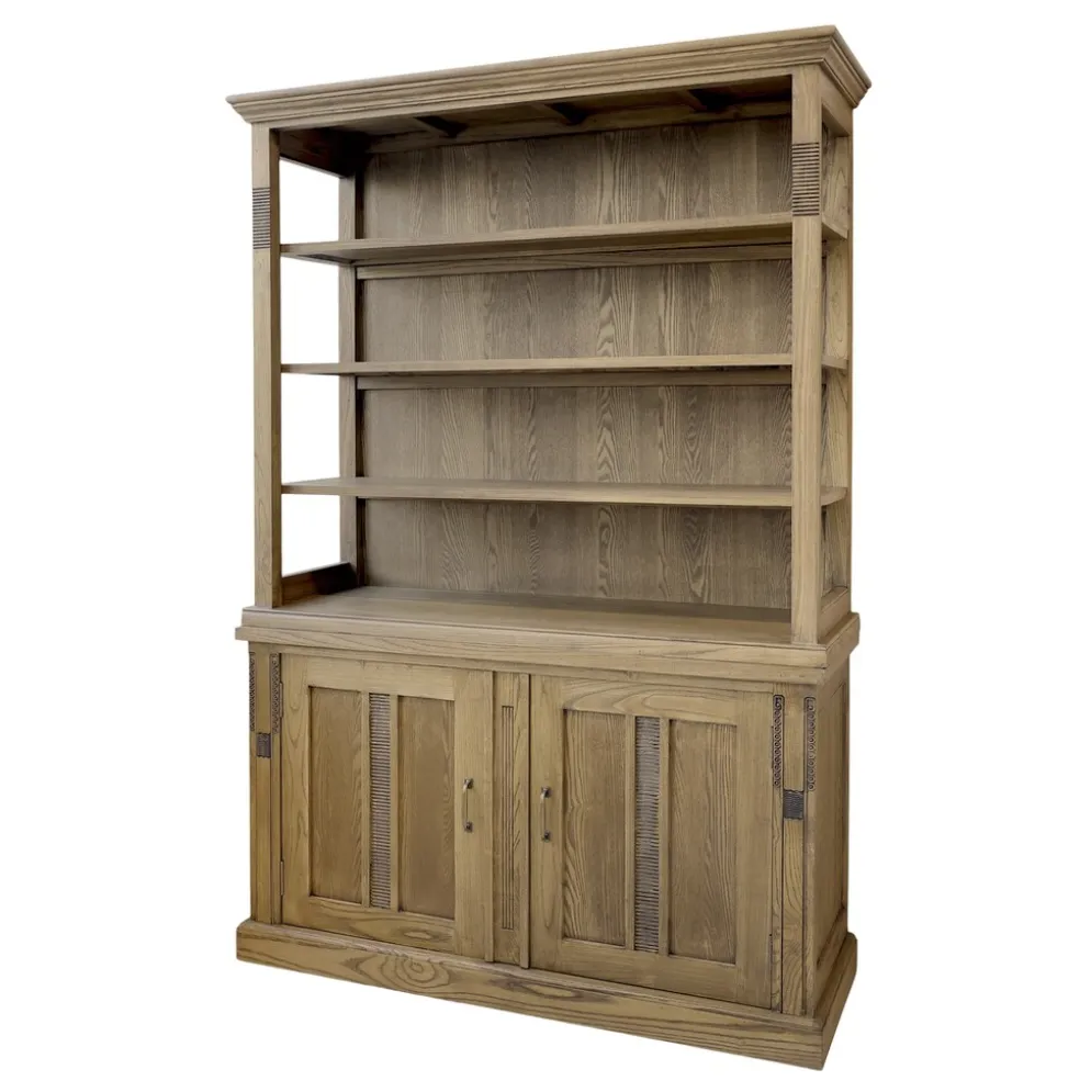 Chic Antique Marseille Schrank Regal mit 4 Fächern & 2 Türen