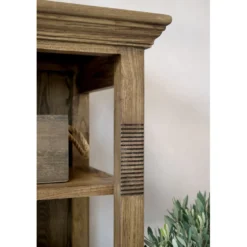 Chic Antique Marseille Schrank Regal mit 4 Fächern & 2 Türen