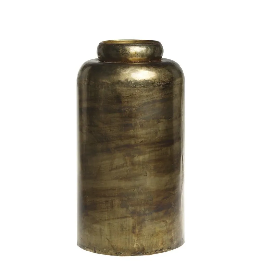 Chic Antique Messing Vase aus Eisen