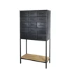Chic Antique Metall Kommode mit Schubladen und Ablage Antik Schwarz & Natur