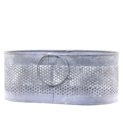 Chic Antique Metall Korb mit Lochmuster oval