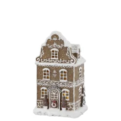 Chic Antique Noël Lebkuchenhaus Lichthaus mit LED