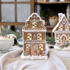 Chic Antique Noël Lebkuchenhaus Lichthaus mit LED