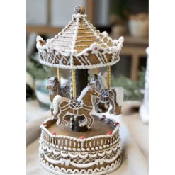Chic Antique Noël Spieluhr mit Karussell, Weihnachtsdeko