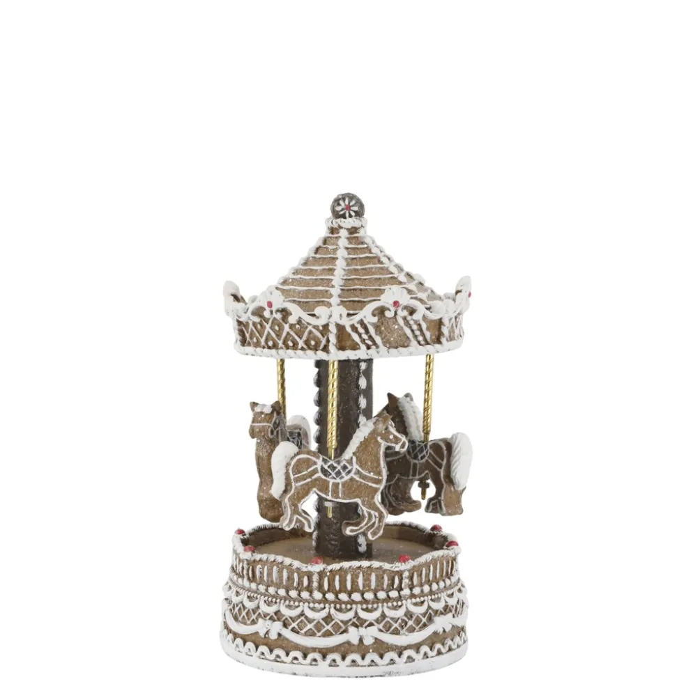 Chic Antique Noël Spieluhr mit Karussell, Weihnachtsdeko