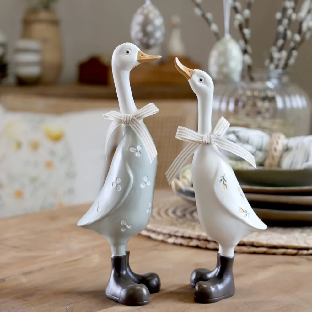 Chic Antique Nostalgisches Gänse Deko 2er Set