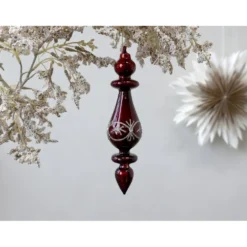Chic Antique Ornament aus Glas mit Glitzer