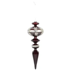 Chic Antique Ornament aus Glas mit Glitzer