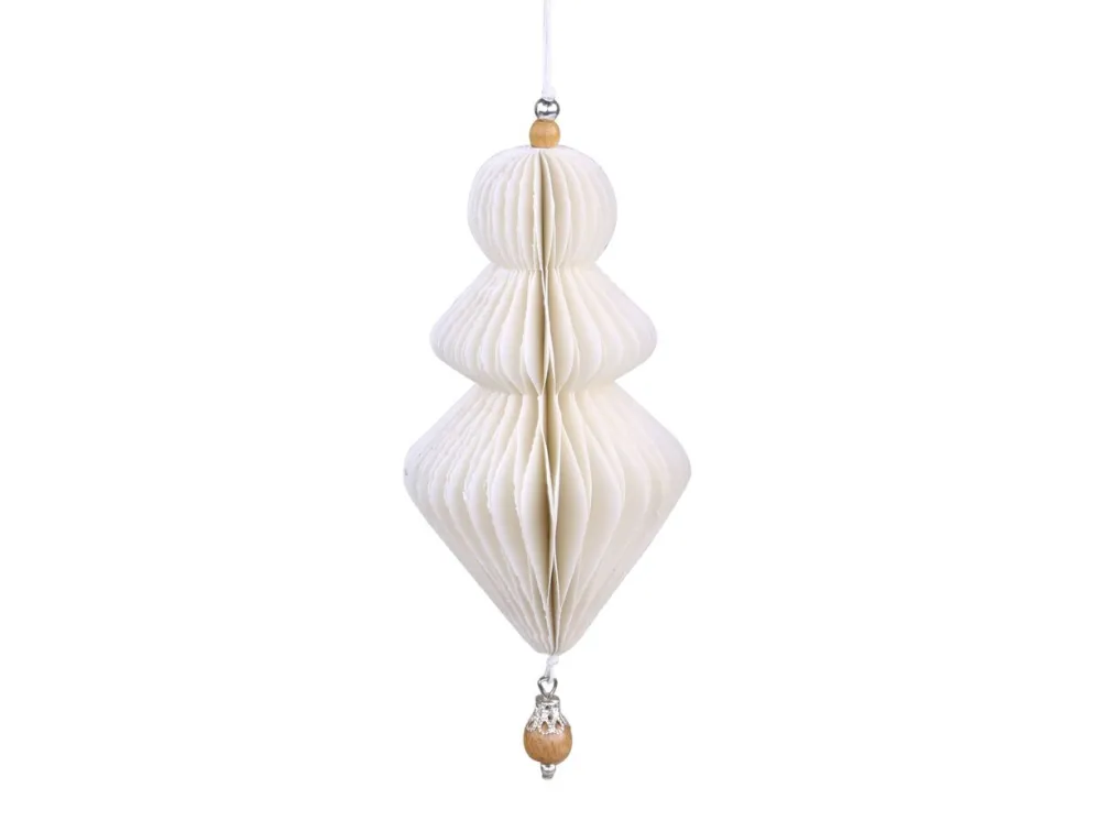 Chic Antique Ornament aus Papier mit Holzperle