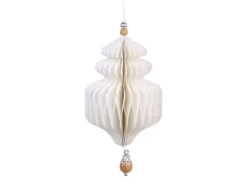 Chic Antique Ornament aus Papier mit Holzperle
