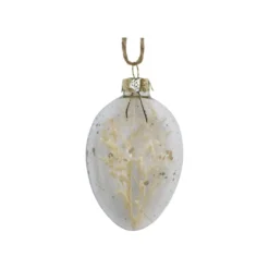 Chic Antique Osterei aus Glas mit Blumen