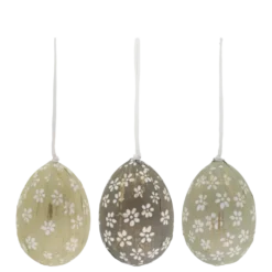 Chic Antique Ostereier Hänger mit Blumen Set (3-teilig)