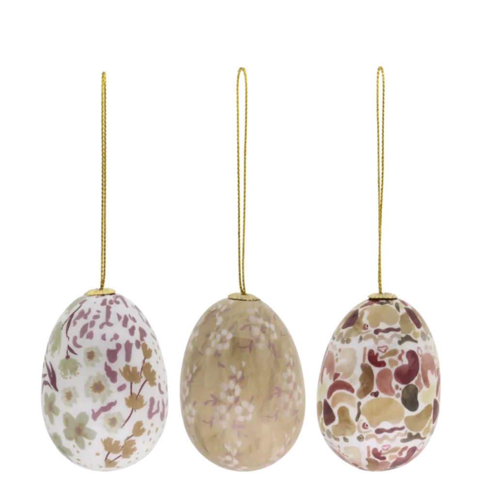 Chic Antique Ostereier Hänger mit Blumen Set (3-teilig)